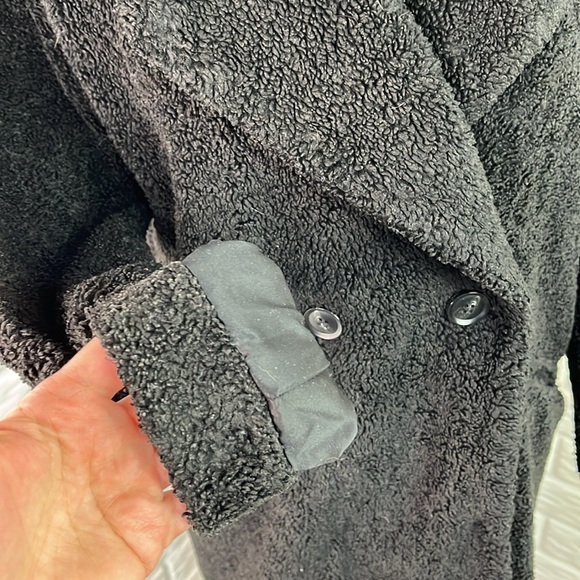 LUCKY BRAND TEDDY JACKET FAUX FUR DOUBLE BREASTED MID LENGTH SIZE XS - Picture 5 of 15